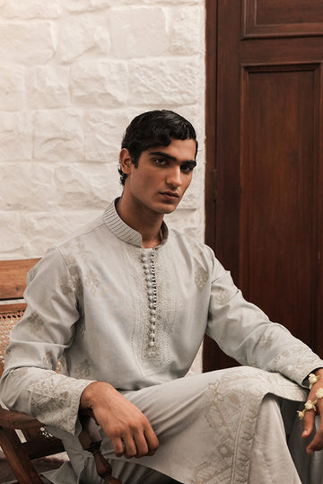 EMBROIDERED TURKISH BLUE KURTA TROUSER